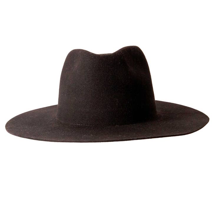 American Hat Makers – Großhandel Fedora-Hut – Unisex – 100 % Wollfilz Fedora-Hut mit flacher Krempe - Stil Rancher