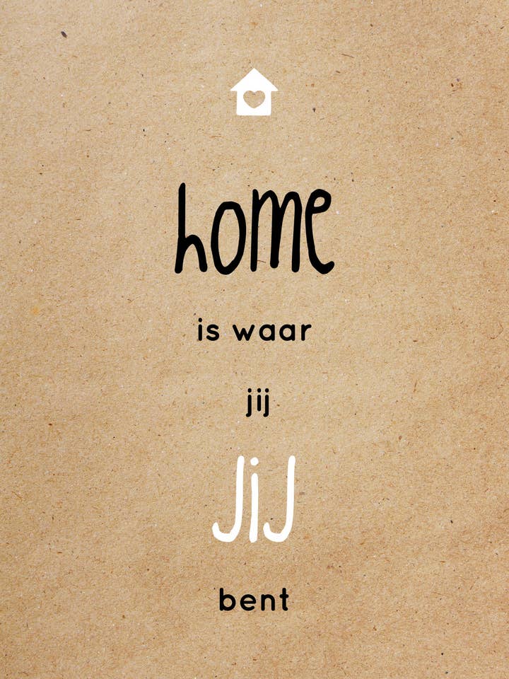 Postcard A41: Home is... where you are for wholesale by Zinvol.nu