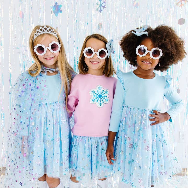 Sweet Wink - Wholesale Tutu - Kids - Snow Princess Iridescent Tutu - Kids Dress Up Skirt - Winter