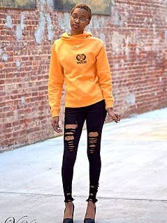 Queens Cross Collar Hoodie for wholesale by VaVichi Clothiers