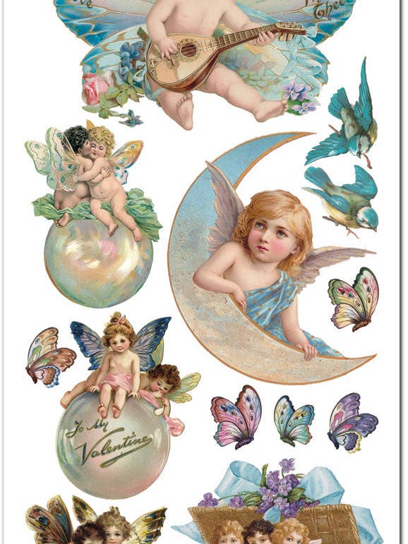 P50 Vingede Keruber Klistermærker for engroshandel hos Violette Stickers