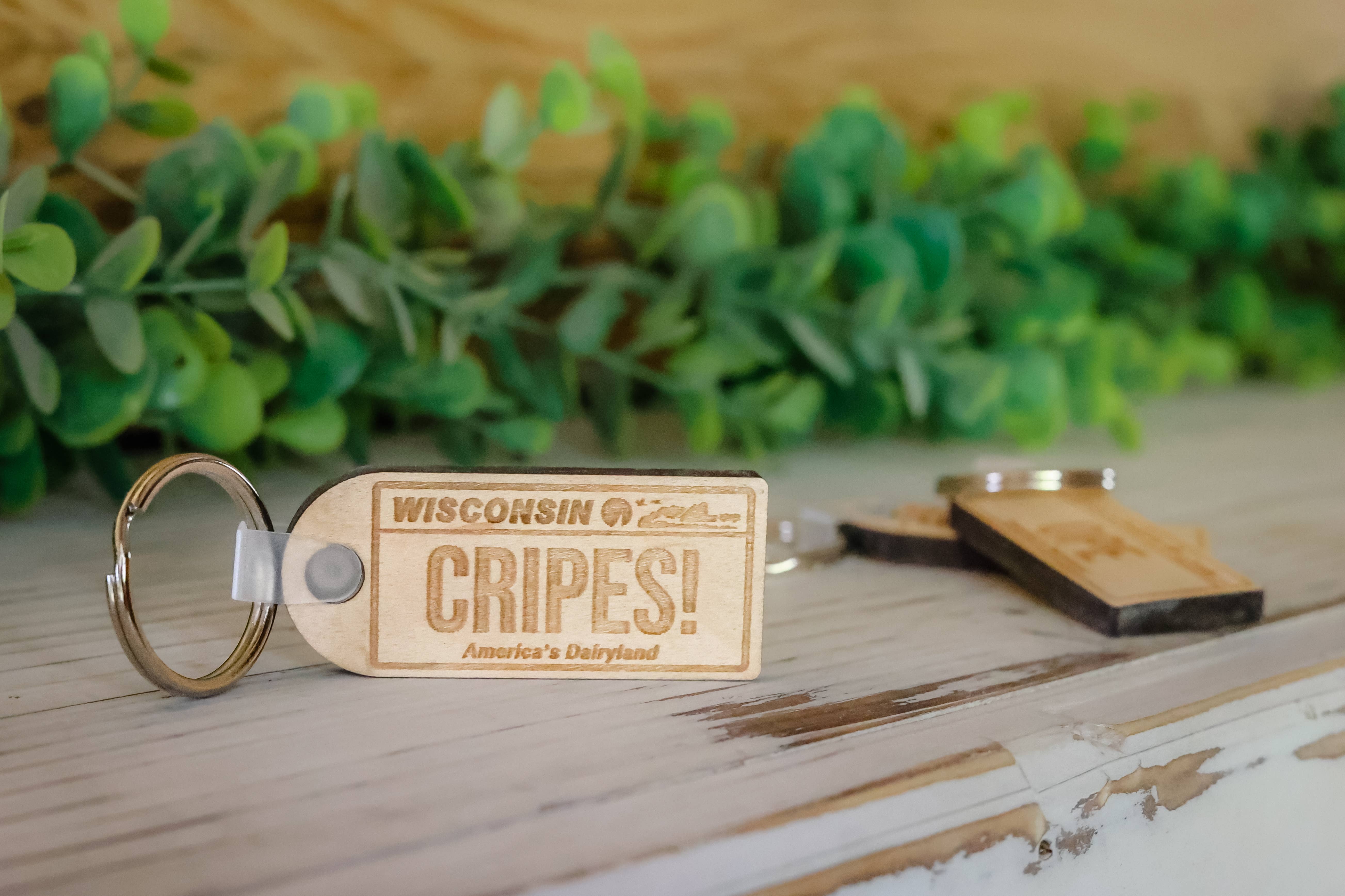 The Farmer's Wife - Wholesale Keychain - Unisex - Wisconsin Slang on Wisconsin License Plate Keychain1