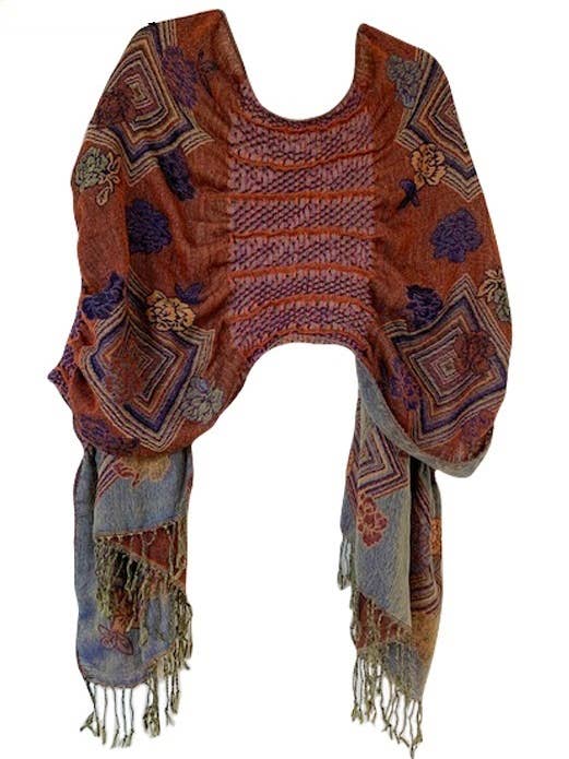 Pashmina Ruffle Shawl(W09NR) for wholesale by J & X