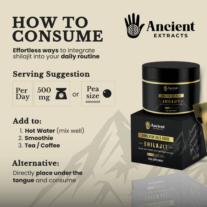 Ancient Extracts Ltd – wholesale Protein/superfood powder – Shilajit Pair - Organic Resin and Powder - 80% Fulvic Acid3