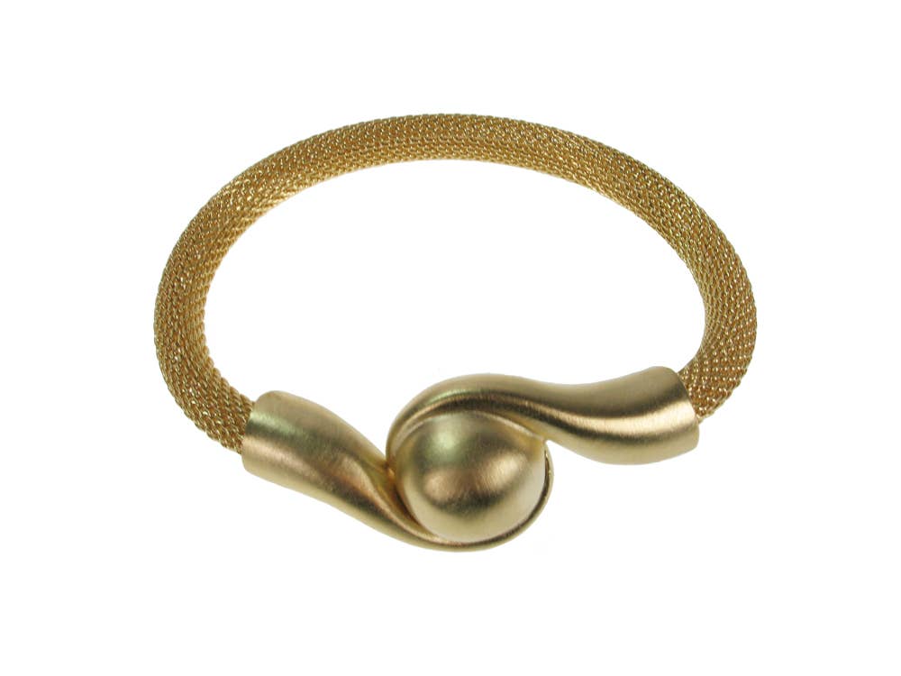 Erica Zap Designs - Wholesale Link & Chain Bracelet - Mesh Bracelet with Magnetic Swirl Ball Clasp1