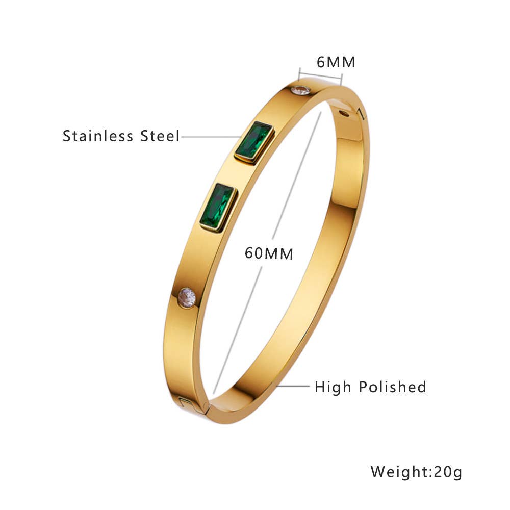 Mio Queena – Großhandel Manschettenarmband – Mehrere Stilvarianten 18K vergoldete Edelstahl-Armreifen - FGS29