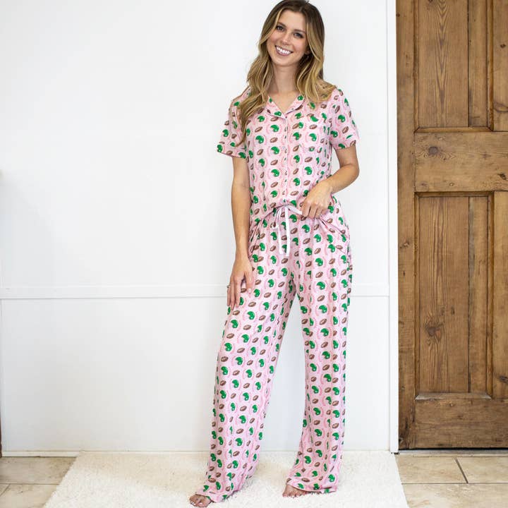 The Royal Standard – wholesale Pyjamasunderdel - Dam – Tailgate Queen Sovbyxor Ljusrosa/Multi -Asst.