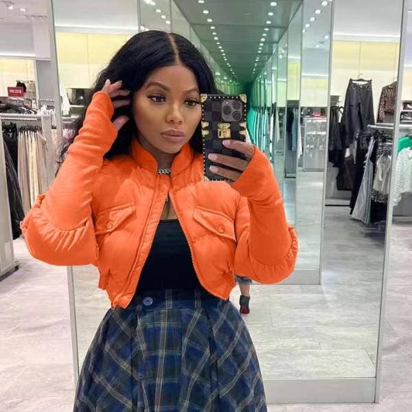 Flarix - Venta al por mayor Chaqueta - Mujer - abrigos casuales de invierno de color puro para mujer14