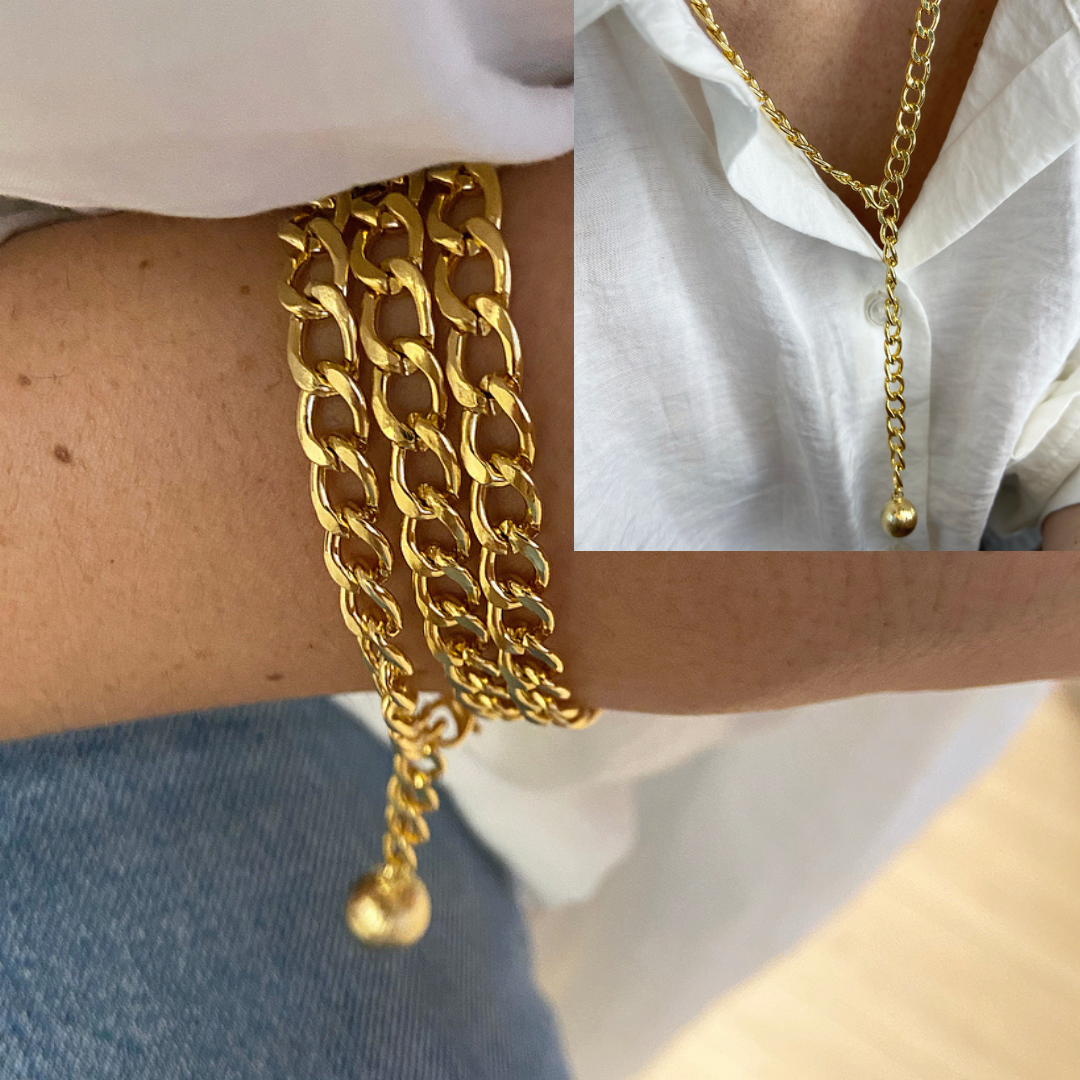 A.B. Paris - Venta al por mayor Pulseras de cadenas y eslabones - Tressia / collar o pulsera triple enroscado2