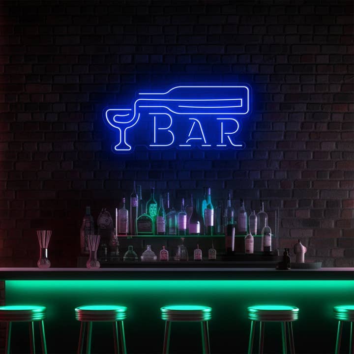 Panneau LED au néon pour bouteille de bar pour la vente par BeNeonUnicorn