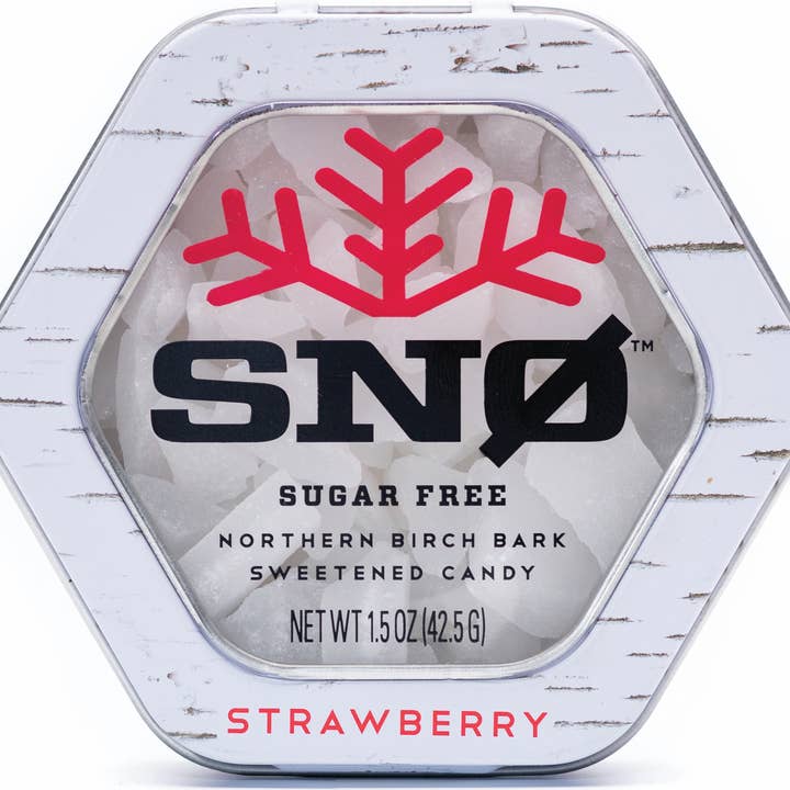 Strawberry Sugar Free Candy - Keto & Vegan | 6 Tins for wholesale by SNØ