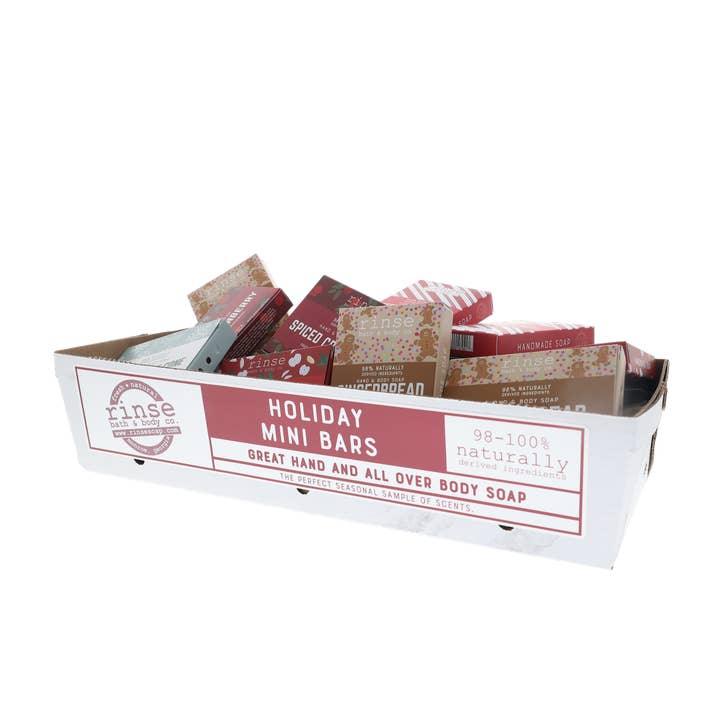 Rinse Bath Body Inc - Wholesale Bar Soap - Mini Holiday Bars - 48 Assorted (10-FP,PATTI,SPCR; 9-GB,WAC)1