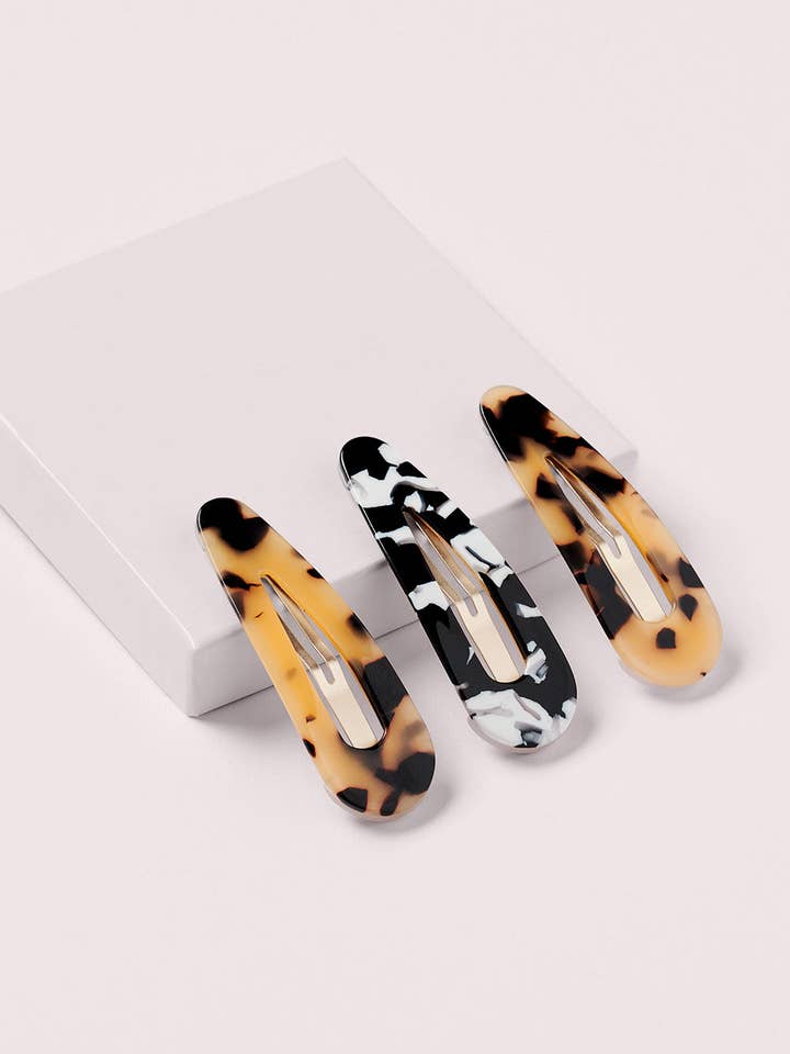 Conjunto de Ganchos de Cabelo Triângulos de Pressão - Tartaruga por atacado de The Hair Edit