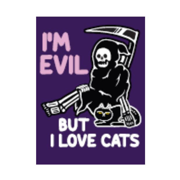 Kalan - Vente Aimants - Je suis méchant mais j'aime les chats aimant géant0