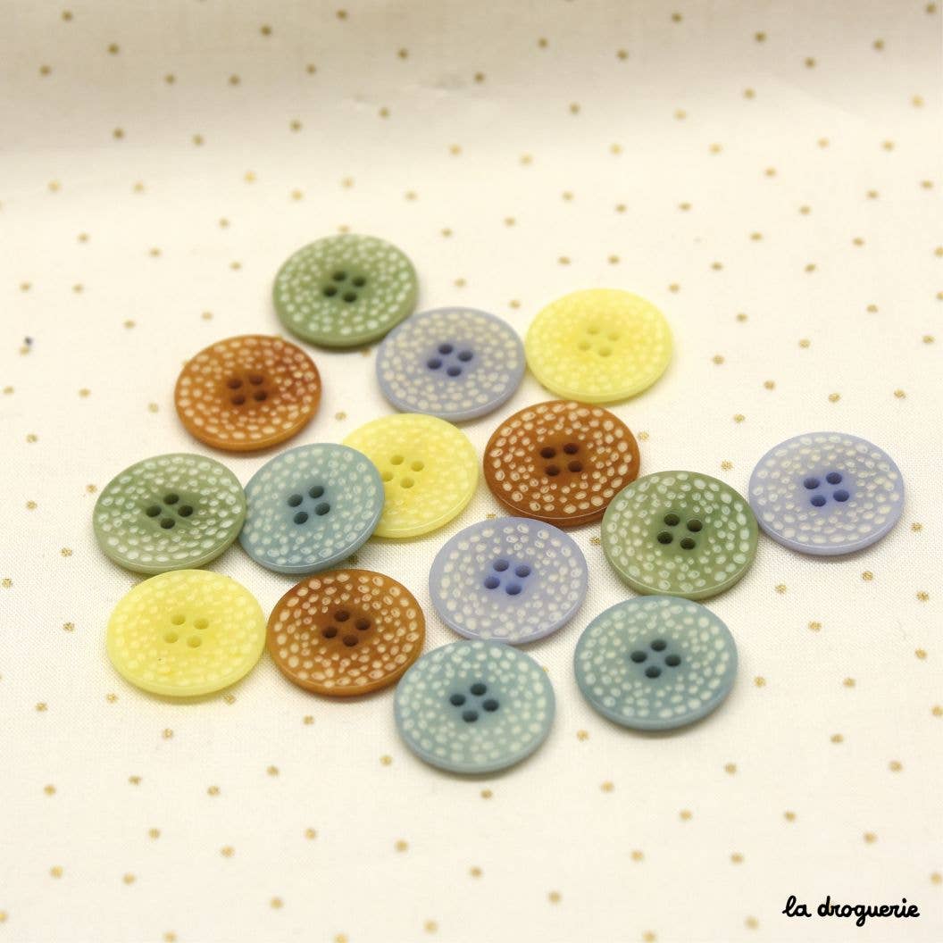 LA DROGUERIE - Wholesale Sewing Button/Snap - "Polka Dot Foam" Button 18 mm4