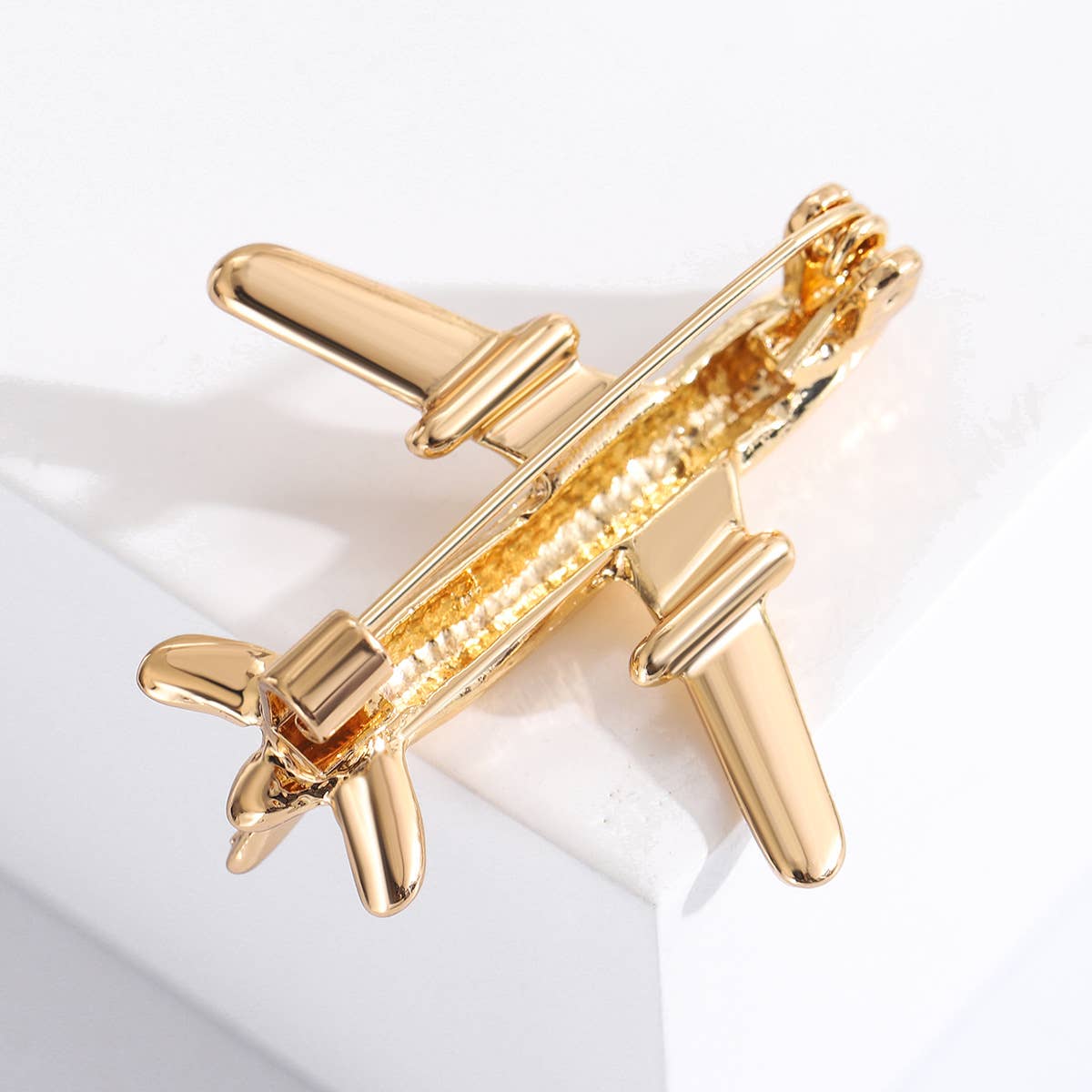 Tourtiwi – wholesale Brosch – Mini polerad flygplansbrosch5