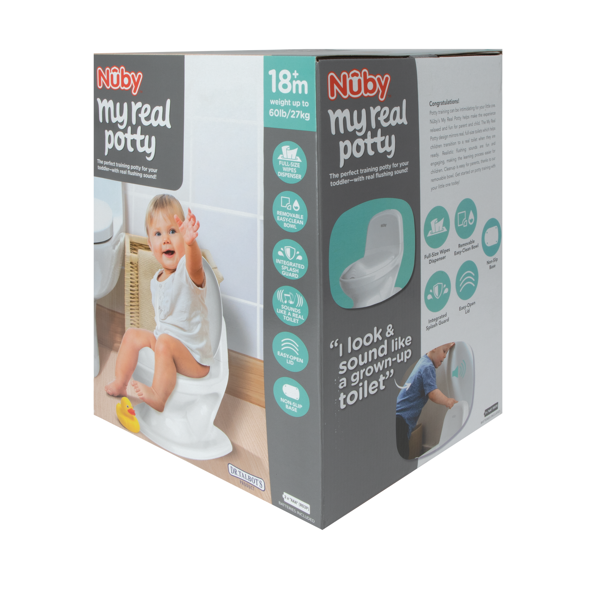 Dr. Talbot's - Wholesale Potty Supplies - Kids & Baby - My Real Potty Training Toilet with Life-Like Flush - White13
