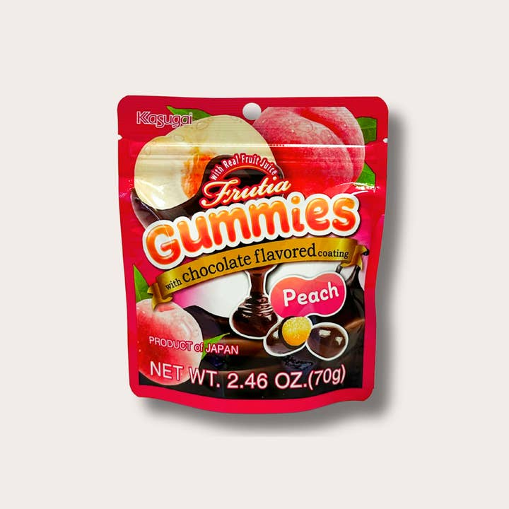 Tanuki Towne - Wholesale Gummy - Frutia Chocolate-Covered Gummies – Peach & Grape Flavors2