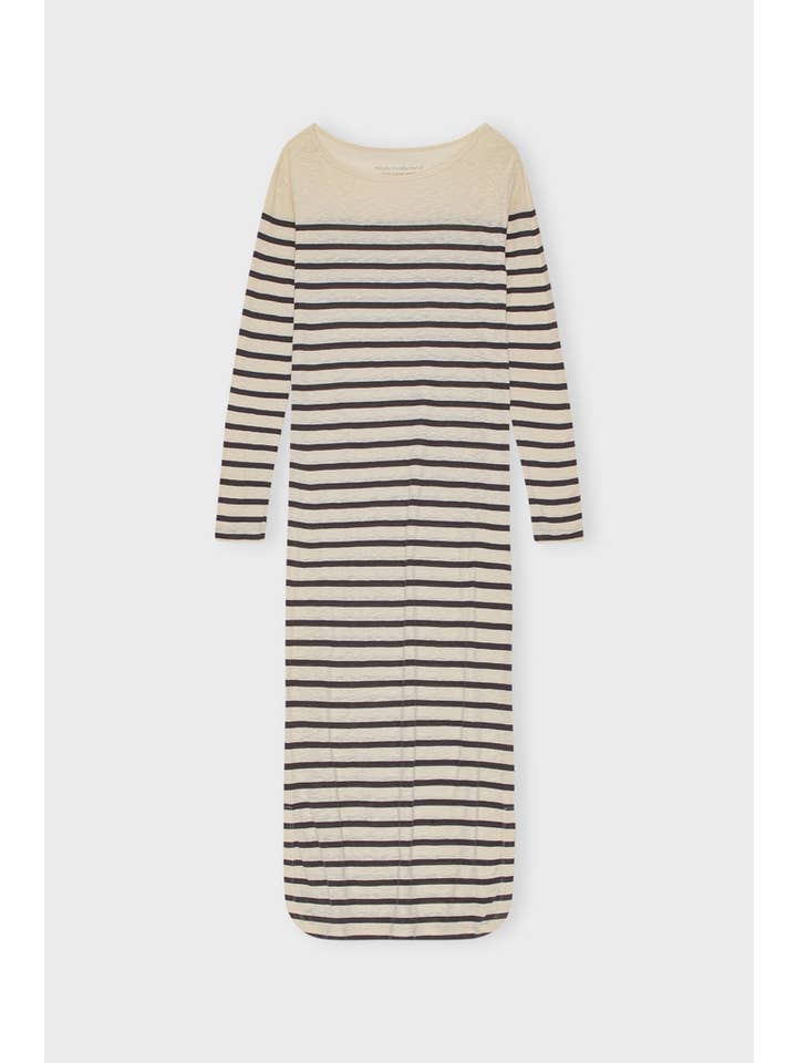moshi moshi mind - Wholesale Dress - Women's - charisma dress stripe - ecru/moonless night