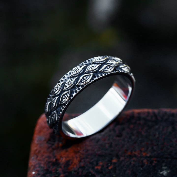 Men's Viking Style Vintage Eye Ring for wholesale by Gemcohub
