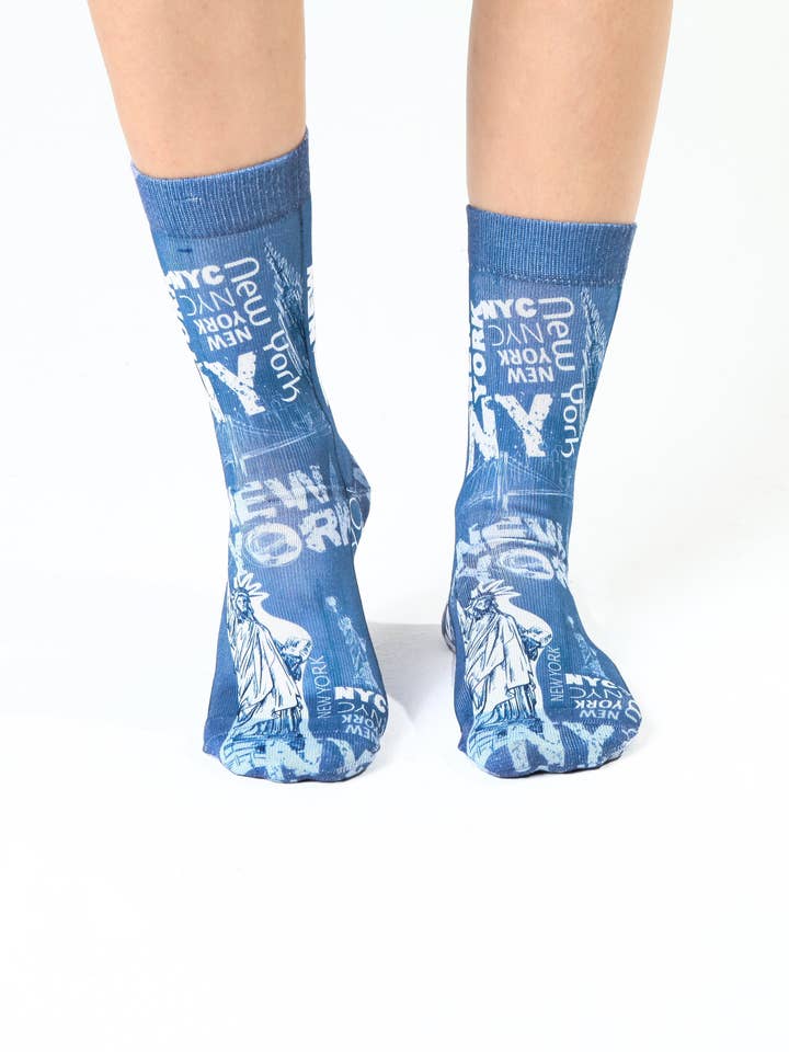NYC Denim Lady Sock for wholesale by Wigglesteps