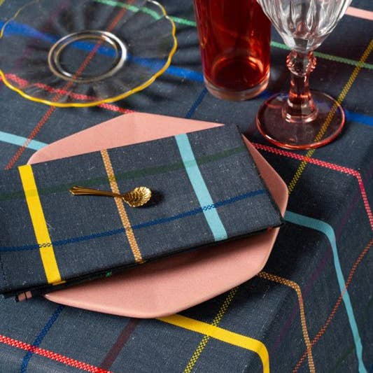 Multicolored Khaki Elisabeth Denim Table Napkin for wholesale on Faire1