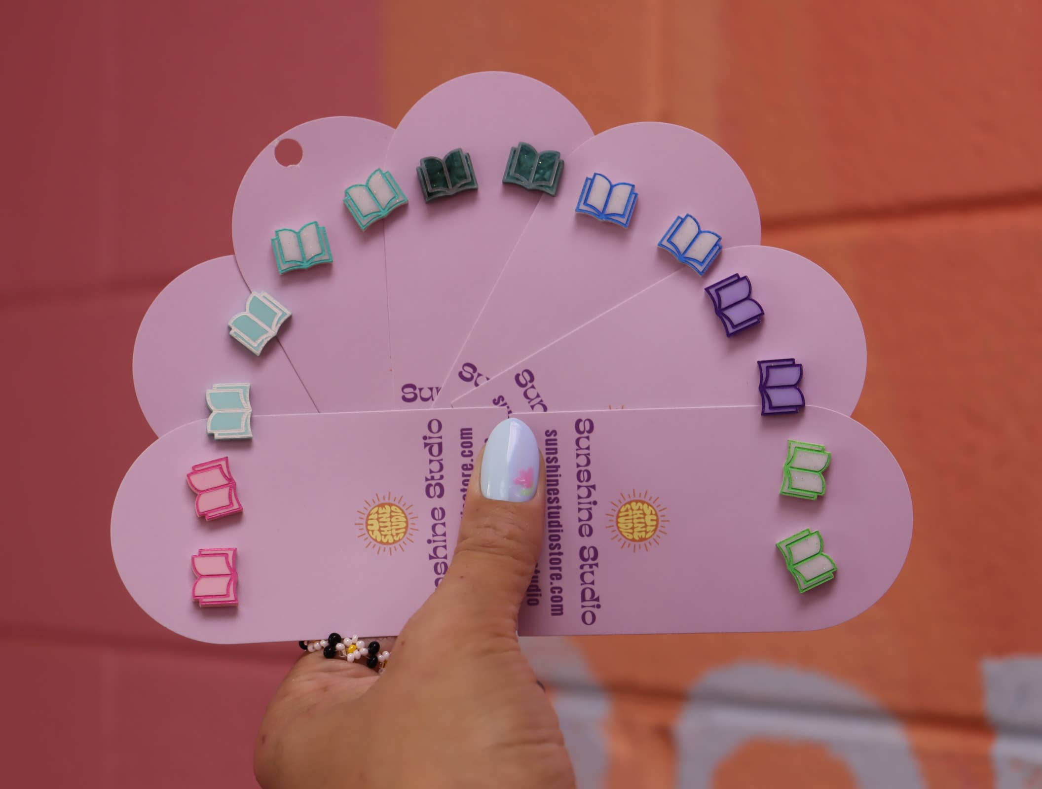 Sunshine Studio - Wholesale Stud/Post Earrings - Open Book Tiny Stud Earrings30