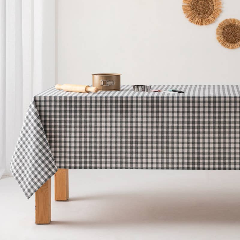 GAMUSI – wholesale Duk – Fläckbeständigt vaxdukstyg med vichy-rutigt bomullsmönster49