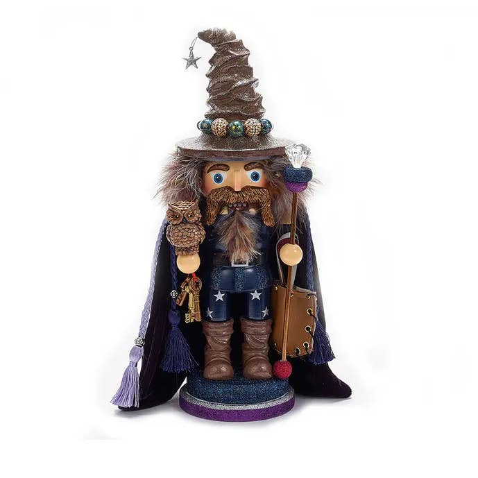 15"HOLLYWOOD BROWN WIZARD NUTCRACKER for wholesale by Kurt S. Adler, Inc.