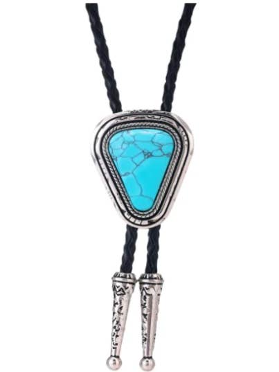 Colar Triângulo Turquesa Western Cowboy Bolo Tie por atacado de SimpleNGreat