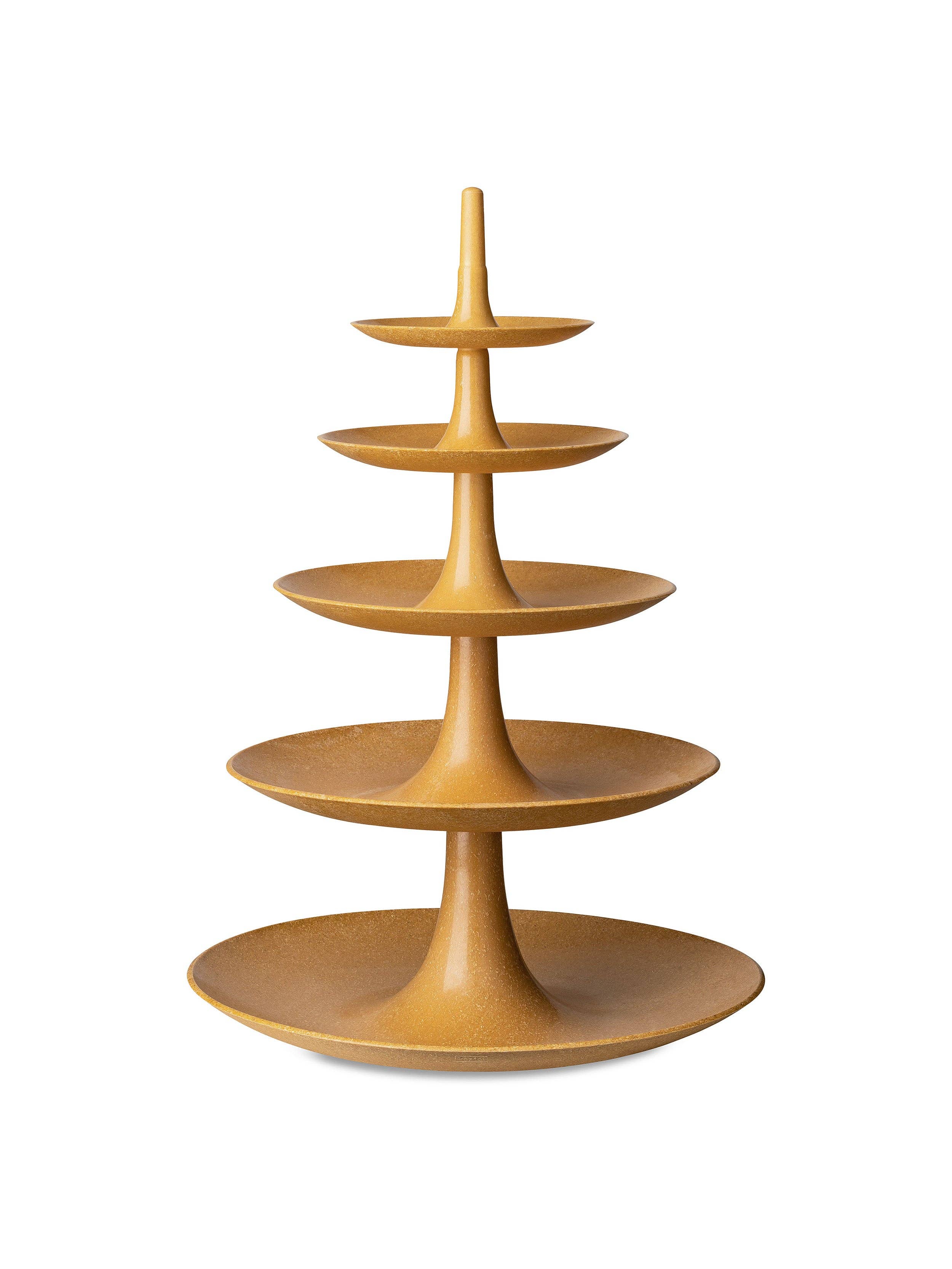 Nature wood BABELL BIG tiered stand for wholesale on Faire