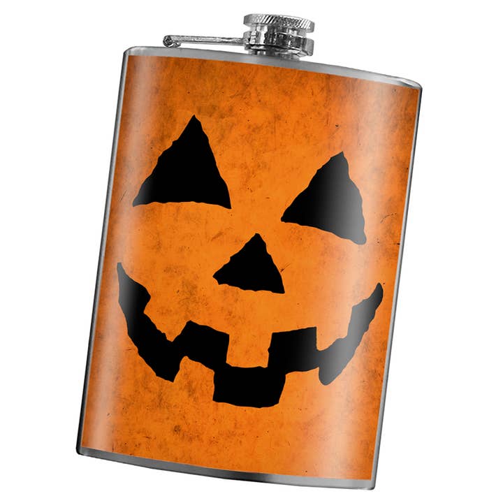 8oz Piranha Bones Black Flask 8oz Piranha Bones Black Flask