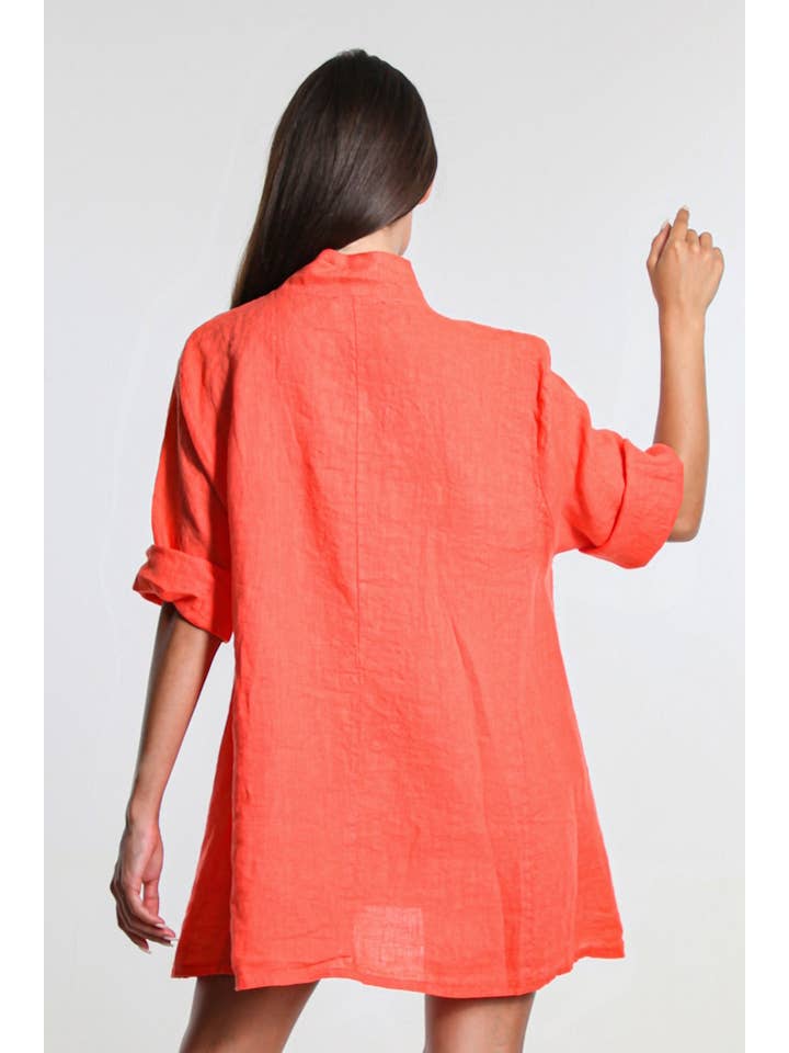 TINA Stephens Italy/Tees By Tina – Großhandel Hemd mit Button-down-Kragen – Damen – Princess Swing Top mit Taschen (BQ164)10