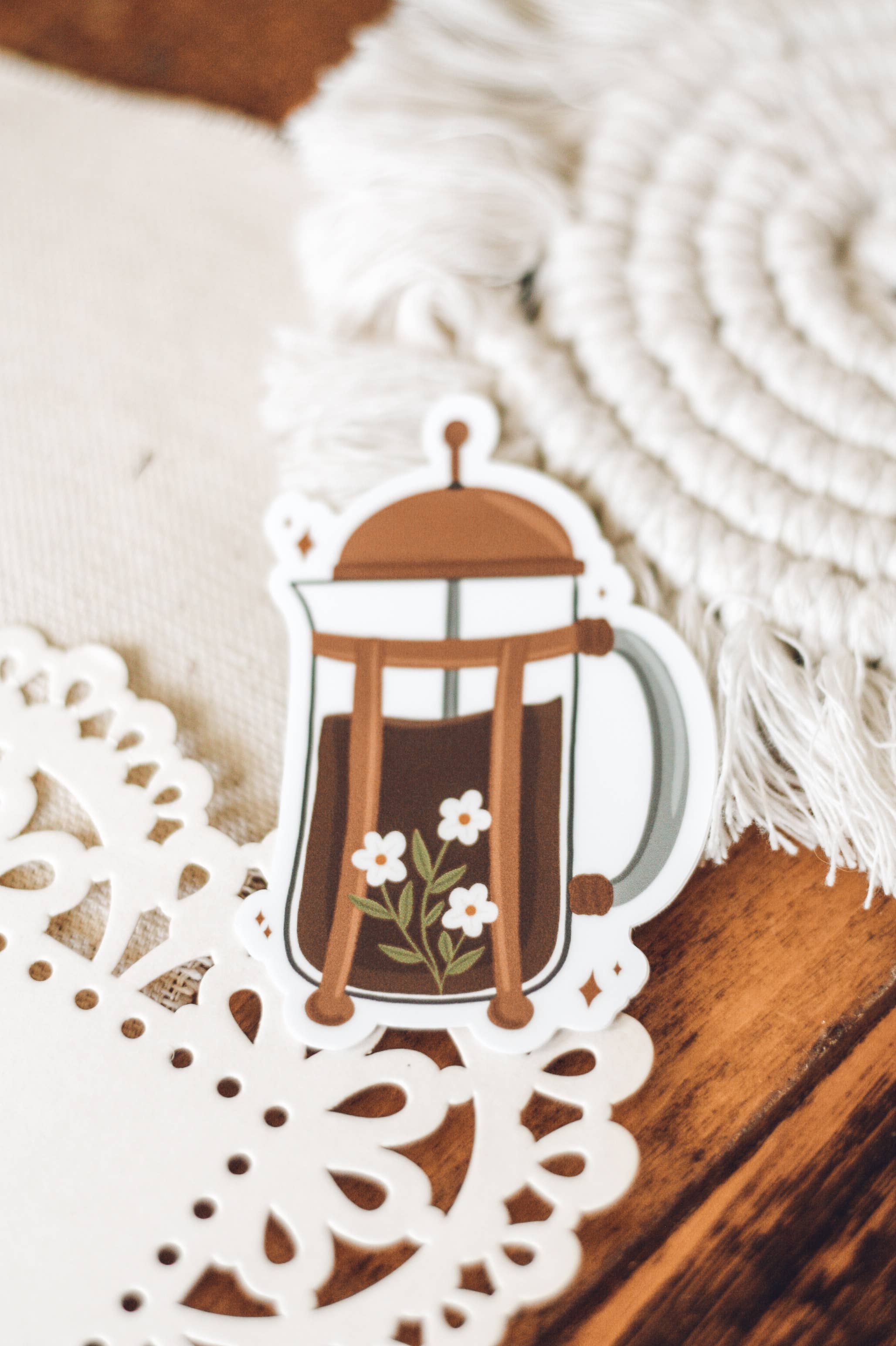 Jess' Paper Co. - Wholesale Sticker - French Press Sticker5