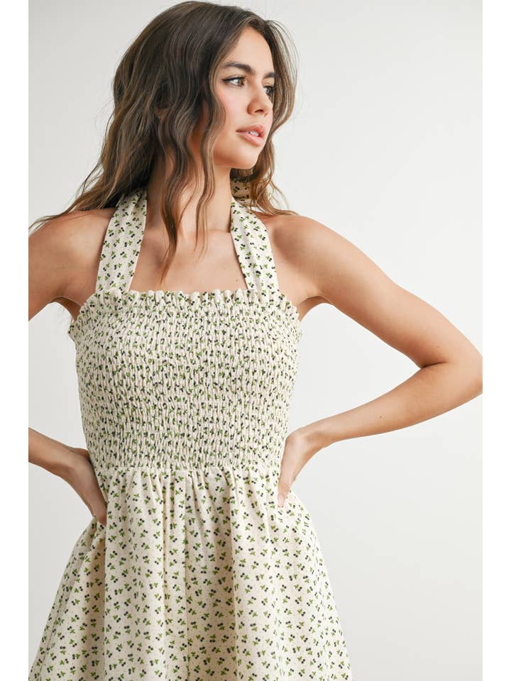 BUTTERMELON - Vendita all'ingrosso Vestito - Donna - Abito Mini Classico Ditsy - BMR767212