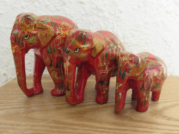 Wanderlust Global – Engroshandel Pyntefigur – Papmache-elefant 2", 3", 5"1