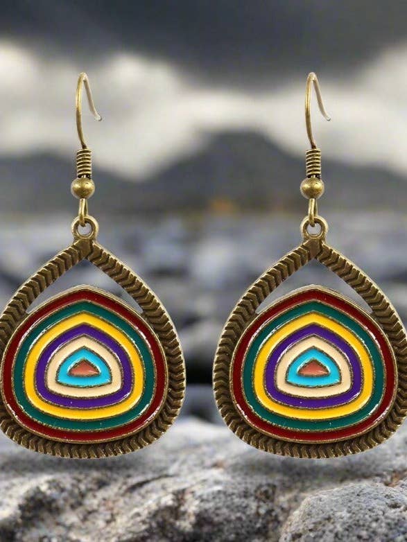 Women's Bohemian Vintage Water Drop Earrings for wholesale by RabenBeads