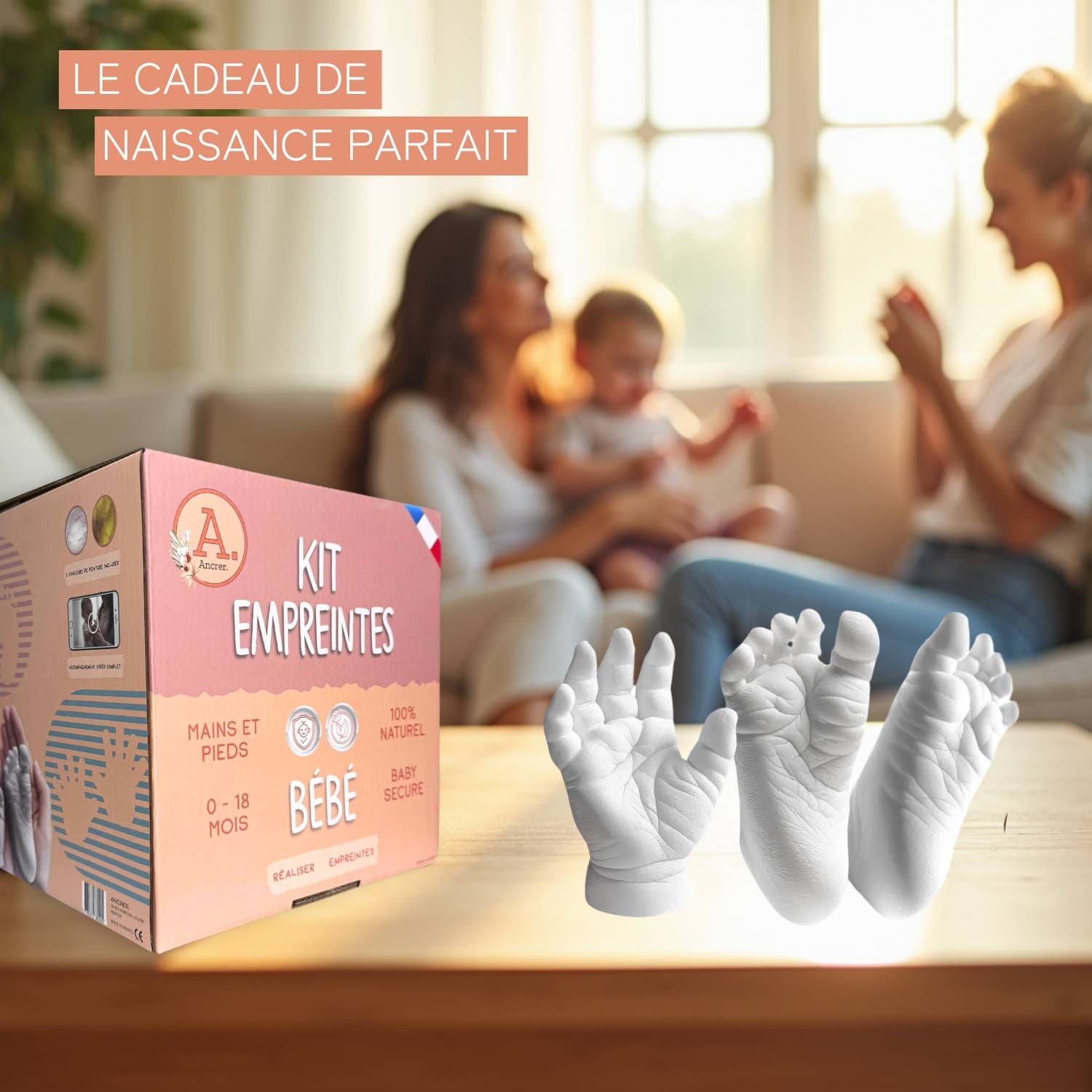 Ancrer – Großhandel Hand- & Fußabdruckset – Kind & Baby – Babys Hand- und Fußabdruck-Set (0-18 Monate) – 100% französische Handwerkskunst2
