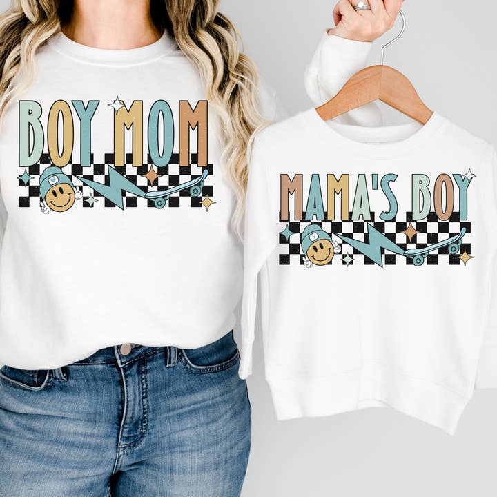 Simple Tymes - Wholesale Sublimation Transfer - Boy Mom/ Mama's Boy DTF Print0