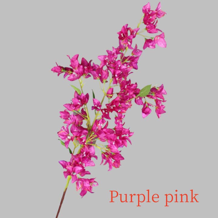 ACNITE(We cover U.S. import duties) - Vente Fleurs artificielles - Arrangement floral de mariage avec bougainvilliers roses 120flowers10