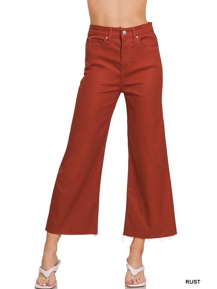 Vanilla Monkey - Wholesale Jeans - Women's - High Rise Flare Cropped Color Denim Pants