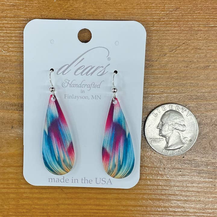 d'ears inc. - Wholesale Dangle Earrings - Candy Swirl Aurora earrings, sterling silver ear wire Acry1