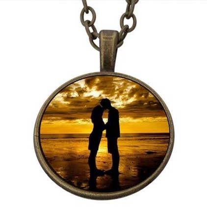 Pendentif porte-bonheur amoureux à la plage 22 mm pour la vente par Green Tree