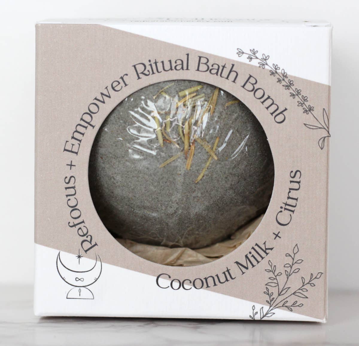 Red Cat Apothecary - Wholesale Bath Bomb/Fizz - Refocus + Empower Ritual Bath Bomb | Milk + Citrus Luxury