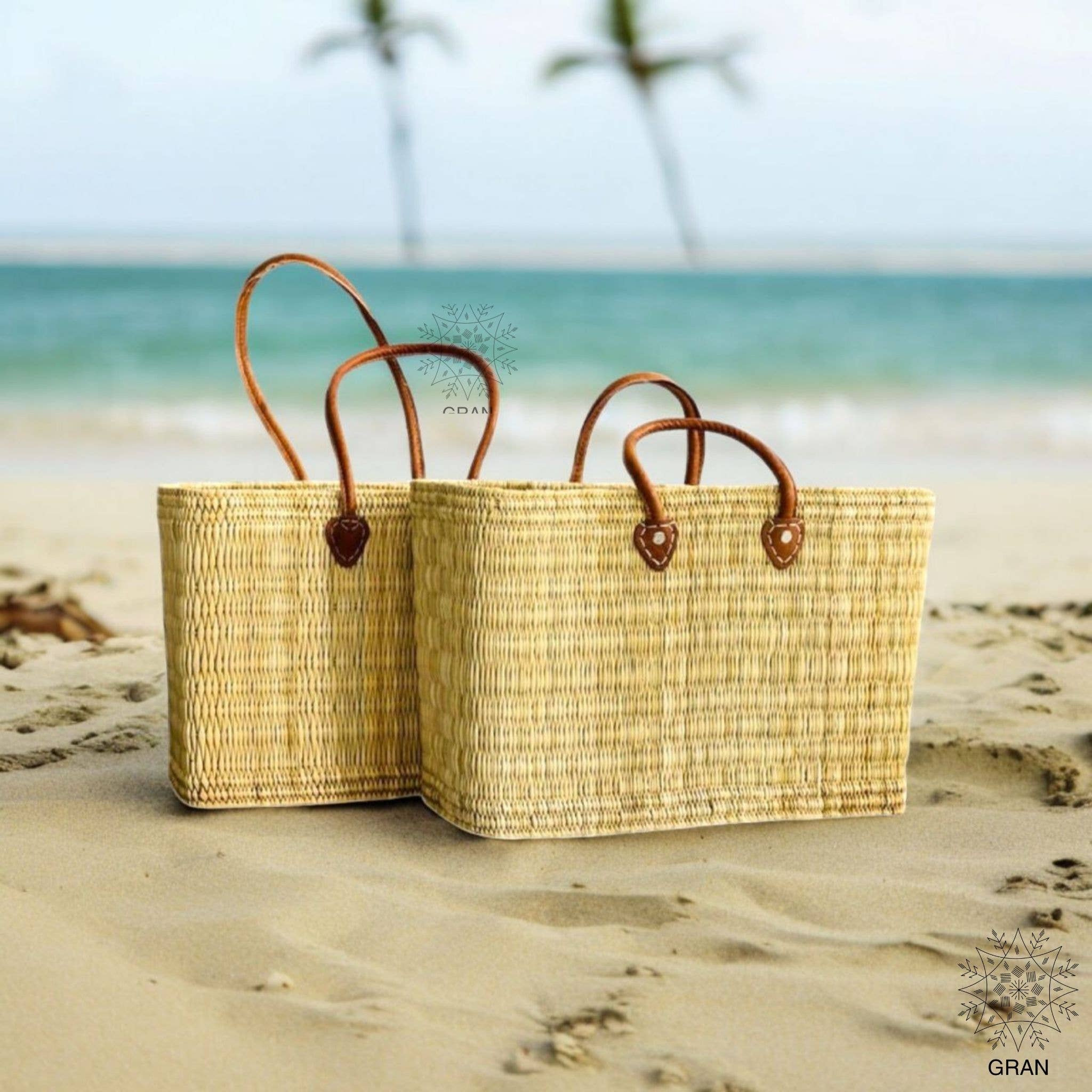 Gran Wholesale - Wholesale Beach bag - Market Reed Storage, Leather Baskets Shopping Bag.1