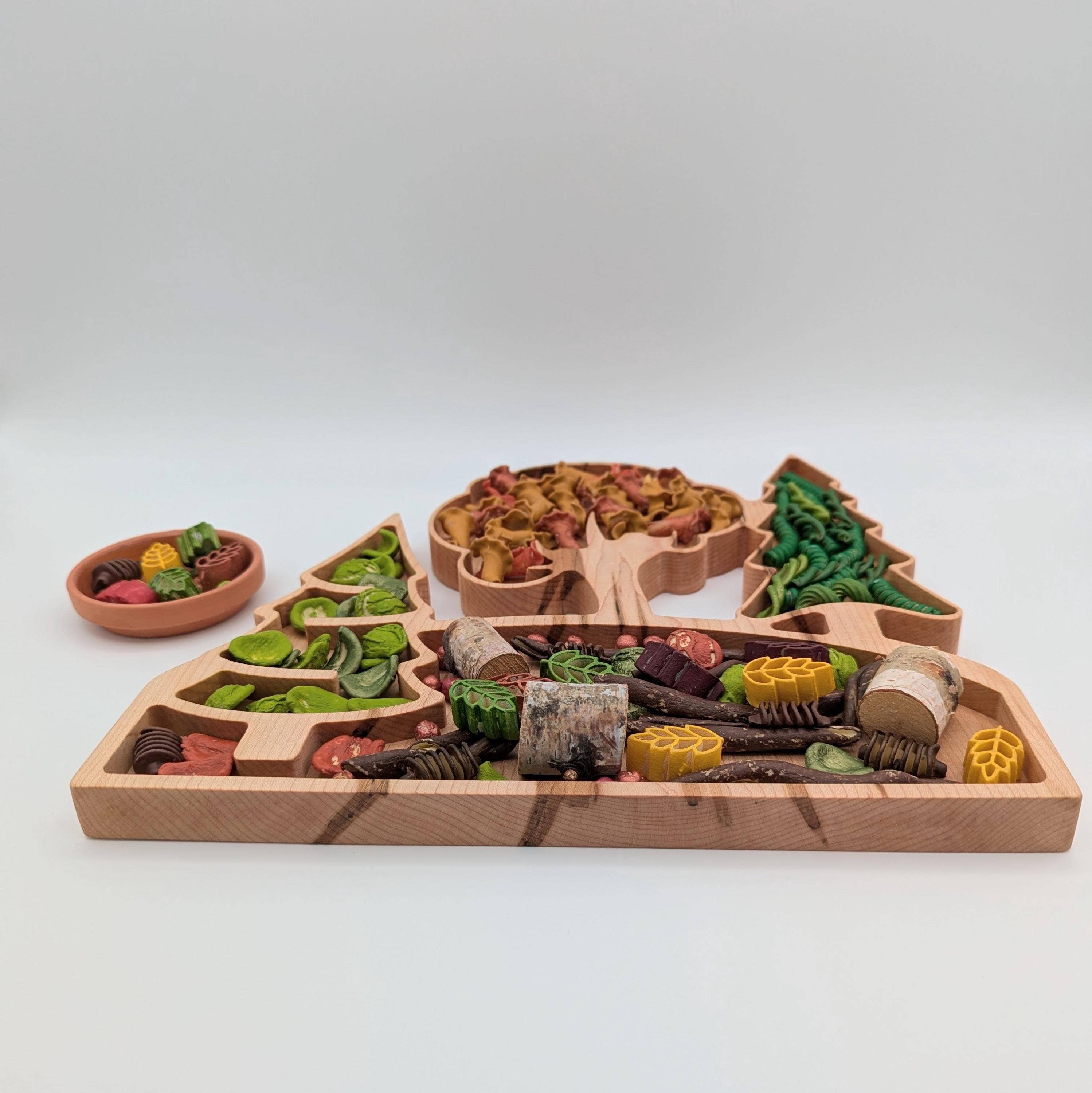 Carved Together Co – wholesale Wood toy – Child – Forest Landscape Sensory Play Tray - Large6