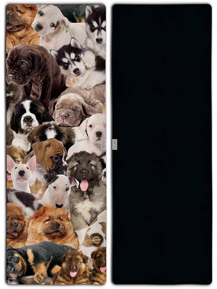 Puppy Party Yoga Towel for wholesale by Leus