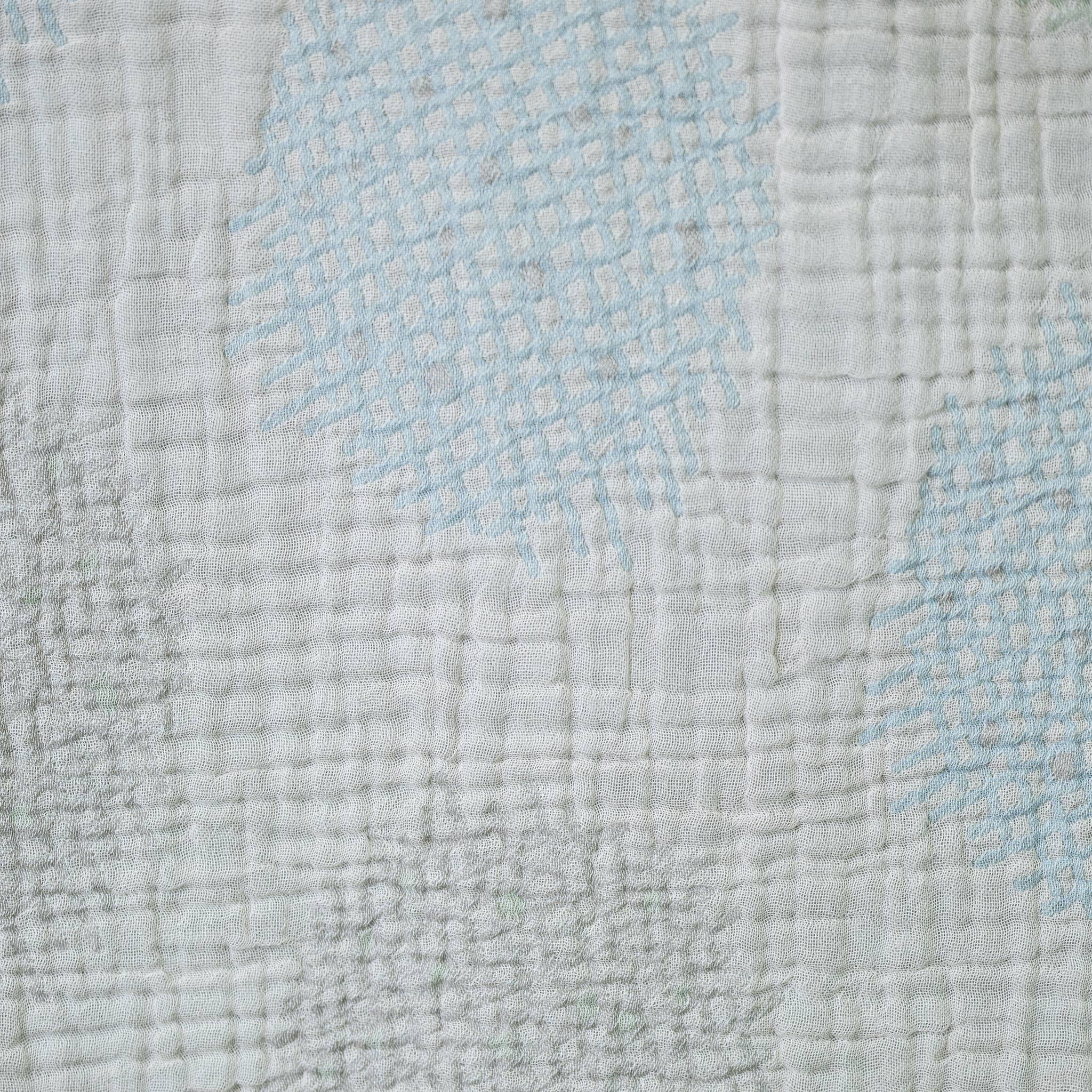 Olive & Loom - Vente Plaids - Jeté en mosaïque de mousseline1