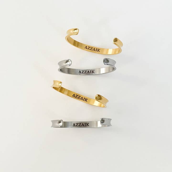 AzzaikJewelry - Wholesale Charm/Dangle Bracelet - Azzaik Signature Hair Tie Holder Cuff | Hair Tie Bracelet2