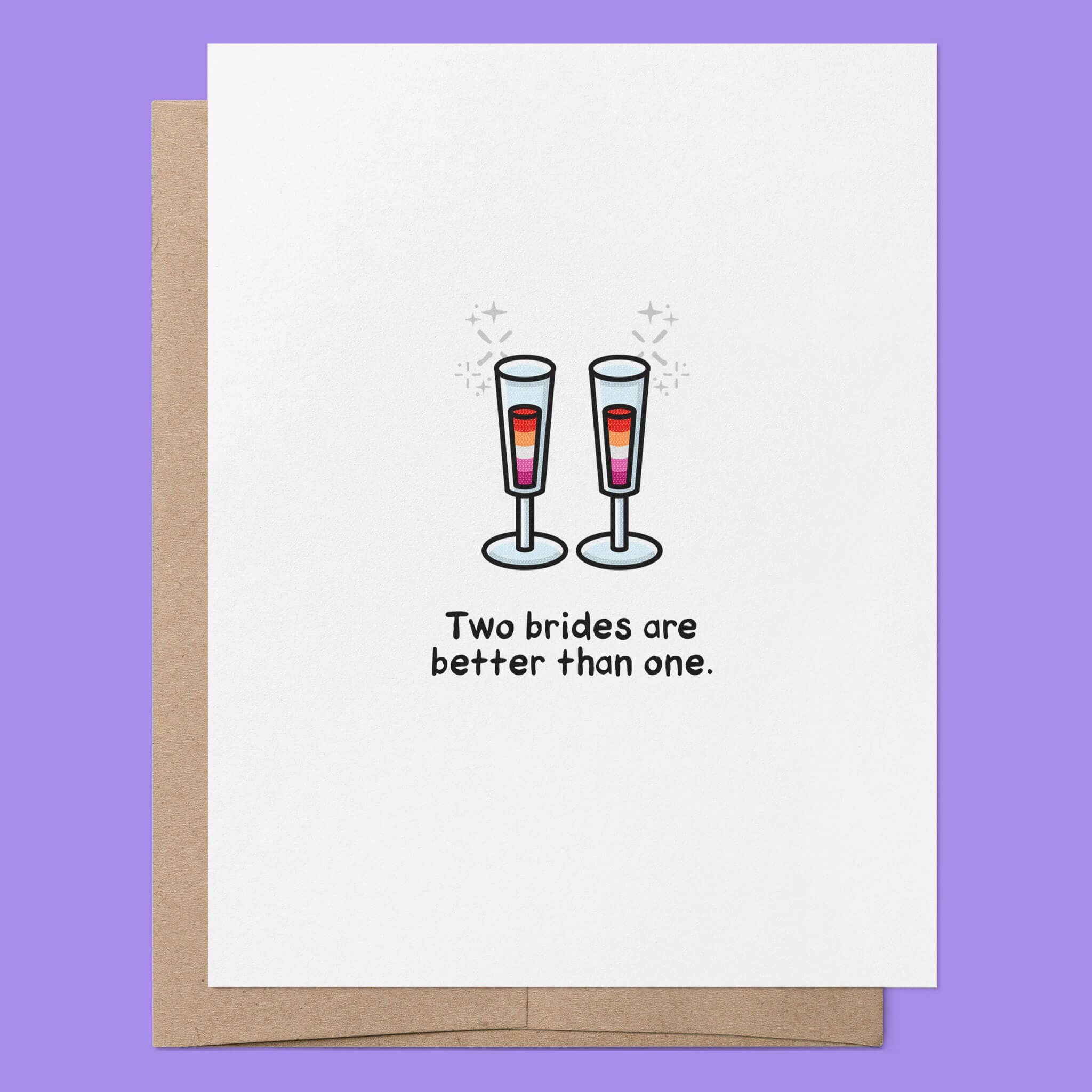That Queer Card Co – Engroshandel Bryllupskort – To brude er bedre end én | LGBTQ+ bryllupskort2